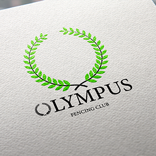 Olympus Fencing Club logo on the top of an invoice, you can only see the corner