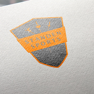 Standen Sports Ltd logo mocked up on the top right hand corner of an invoice