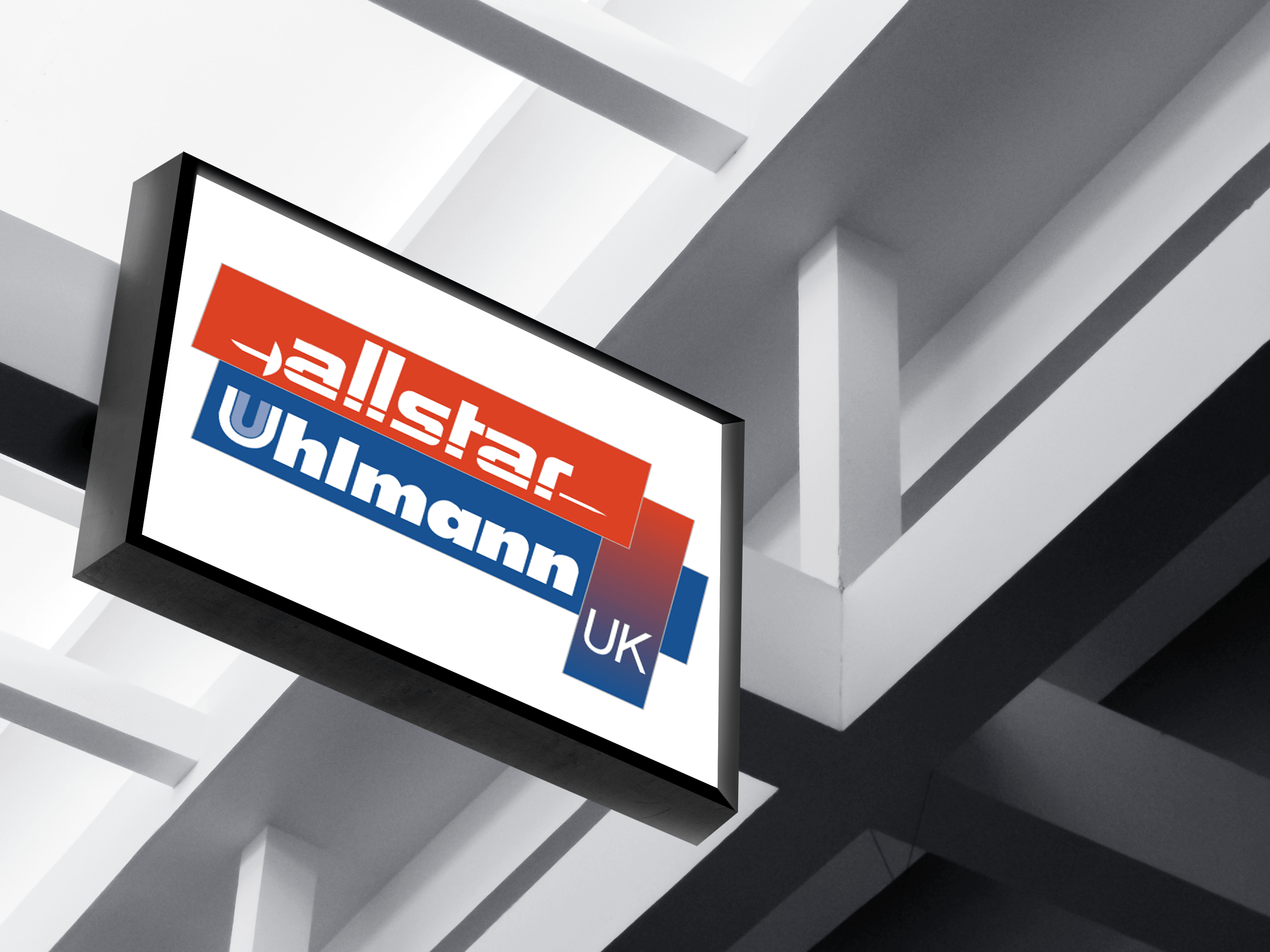Allstar Uhlmann logo on a shop sign