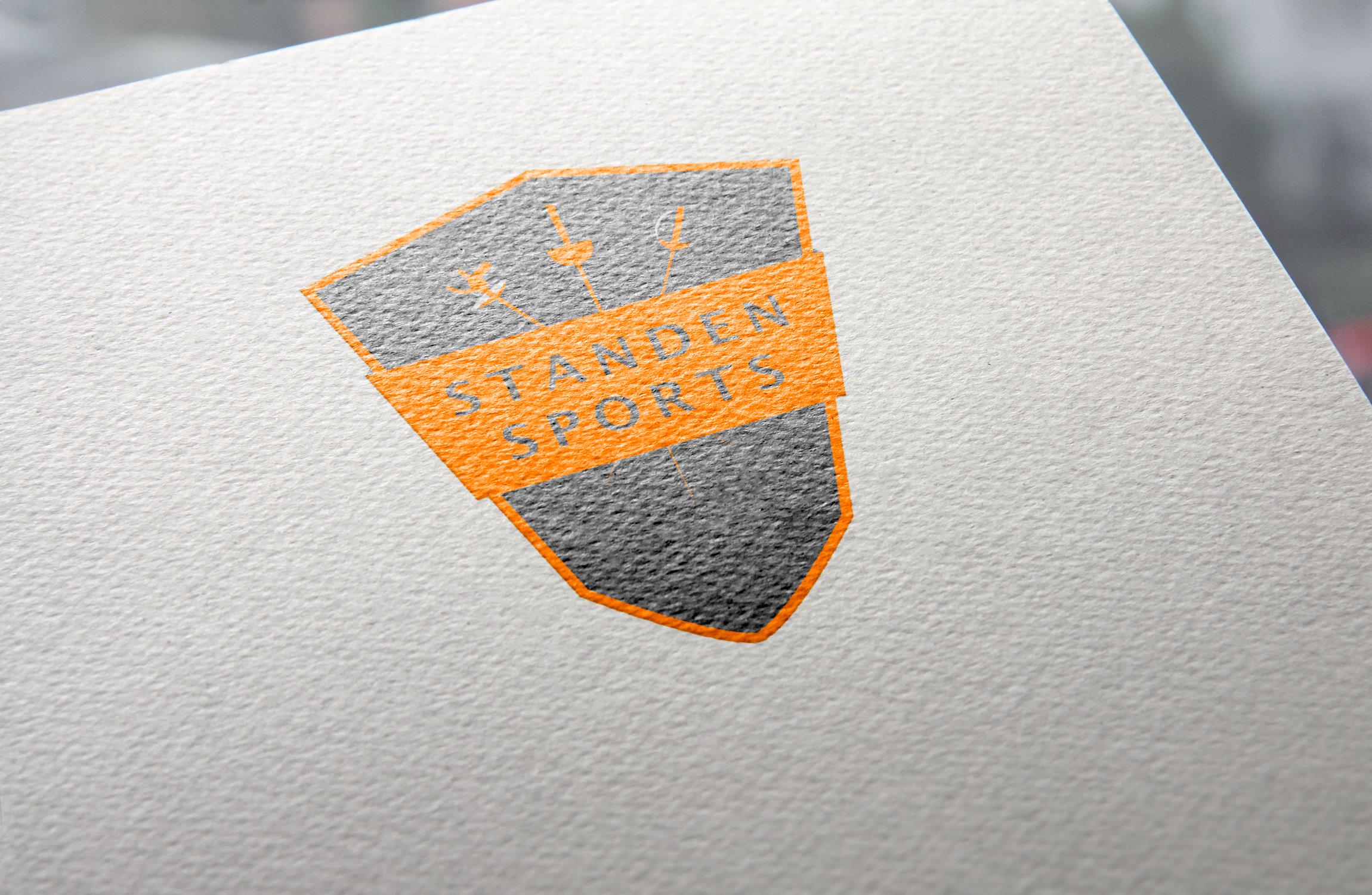 Standen Sports Ltd logo mocked up on the top right hand corner of an invoice